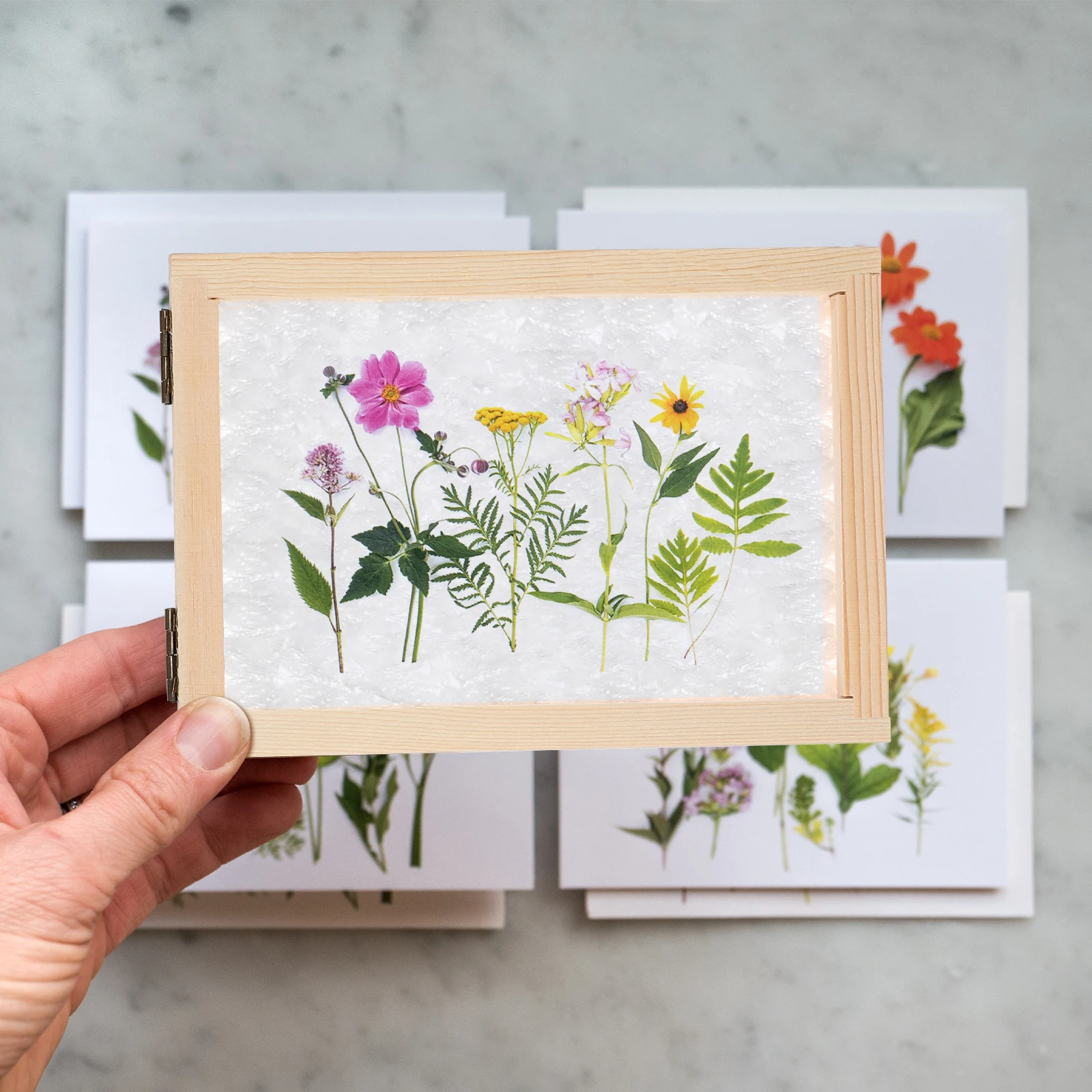

Wooden Double Layer Frame Screen Kit A4 A5 A6 Frames 3 Mesh Sheets 3 Papers Versatile Durable Efficient Drainage Paper Making