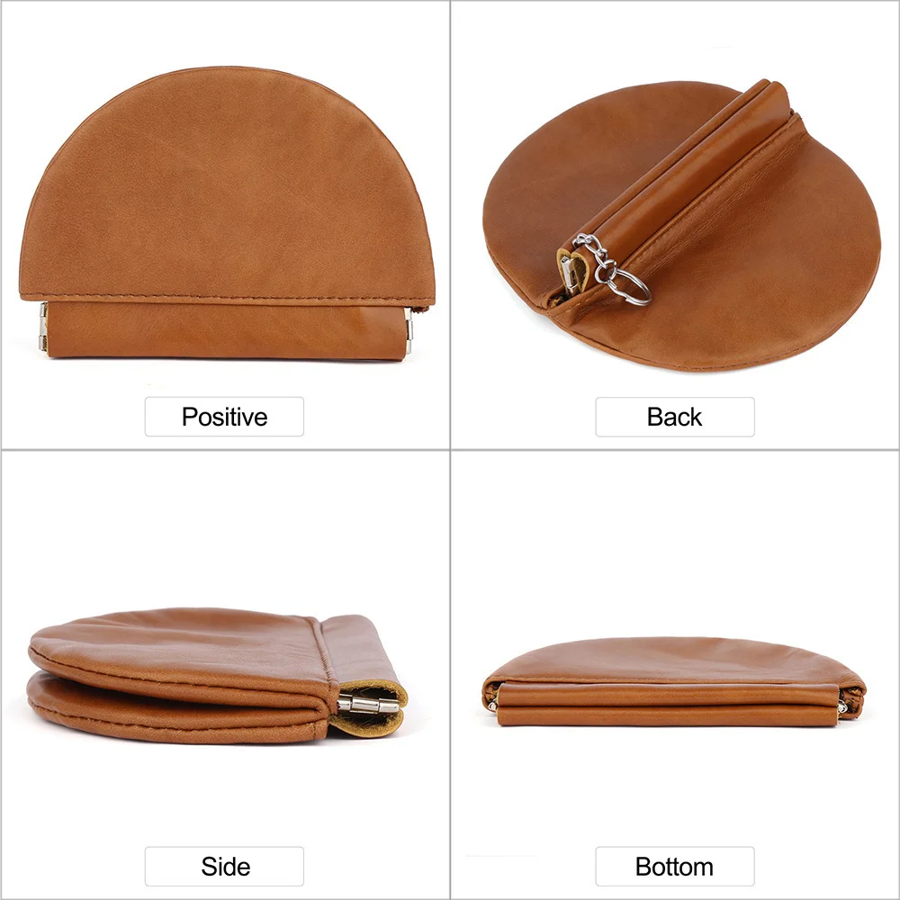 Genuine Leather Coin Purse Women Fashion Small Mini Money Bag Case Cowhide Zipper Change Purses Female Key Holder New