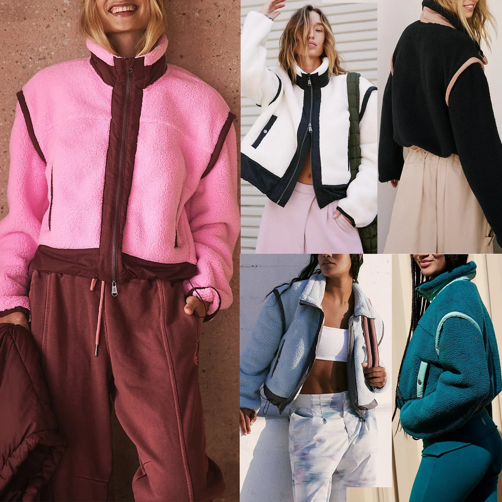 

Autumn/Winter Jacket Fashion outdoor lamb fleece cardigan zipper jacket