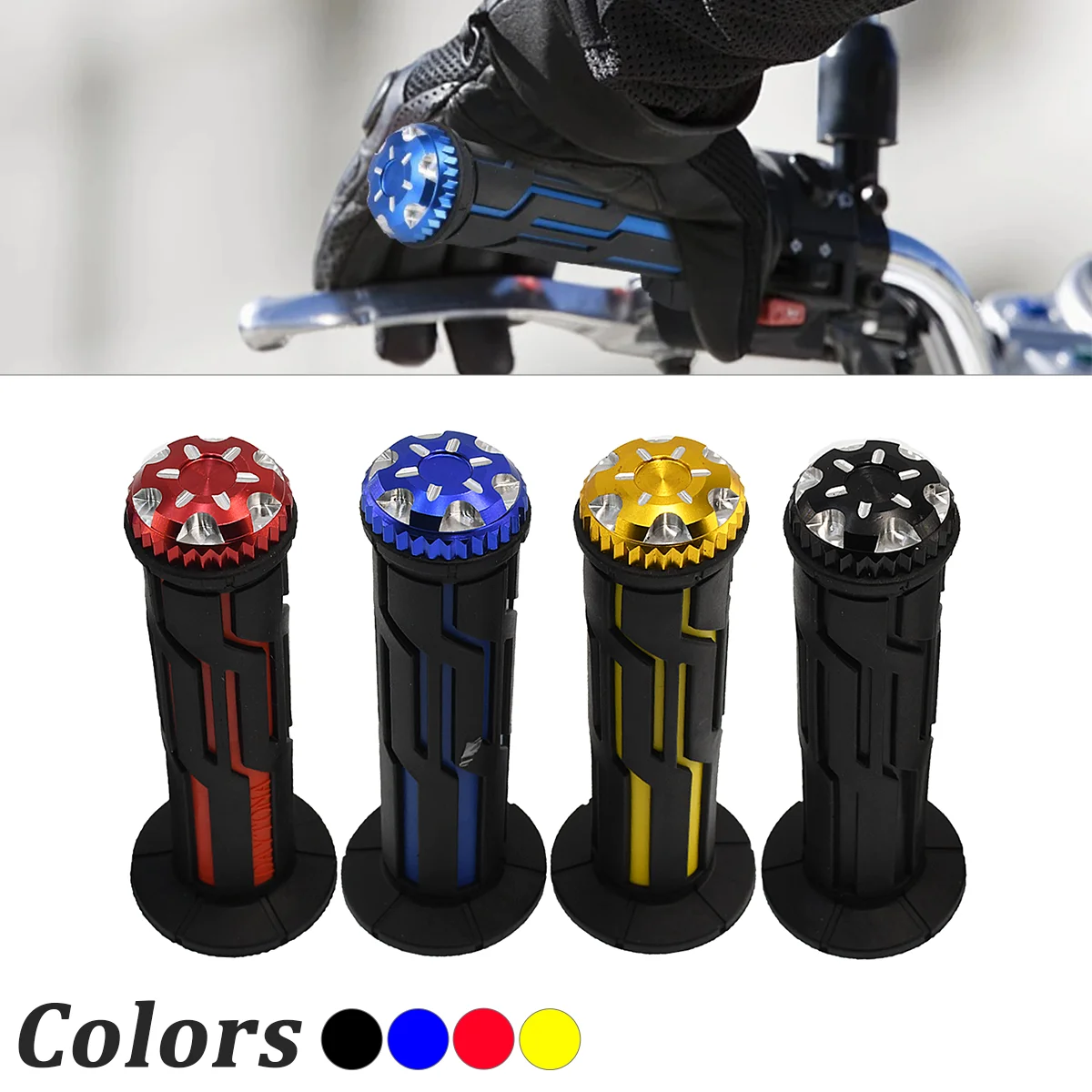 

Motorcycle AntiSlip grips Handlebar Grips Bicycle Rubber Handlebar Grips 22mm24mm Universal For YAMAHA YZ YZF HONDA CR CRF KTM
