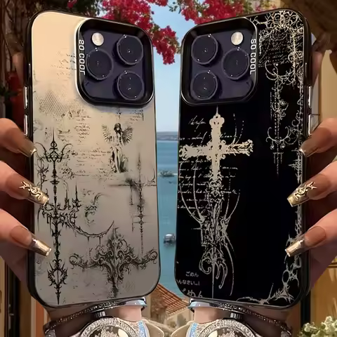 Cyber Sigil Cross Gothic Art Case for Xiaomi Mi 15 14 14T 13 13T 12 12T 12X 12S 11 Lite POCO F6 F5 X6 X5 X3 M6 Pro 5G 4G Cover