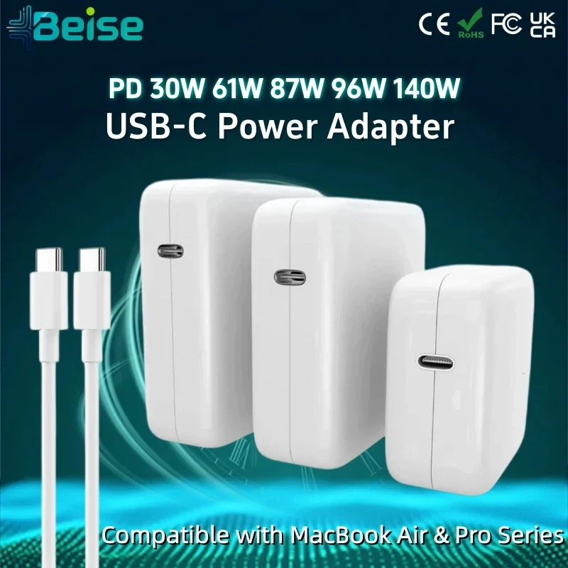 

30W 61W 67W 70W 87W 96W 140W PD USB‑C Power Adapter Fast Charger Universal Laptop Charger Compatible With MacBook Pro Air Series