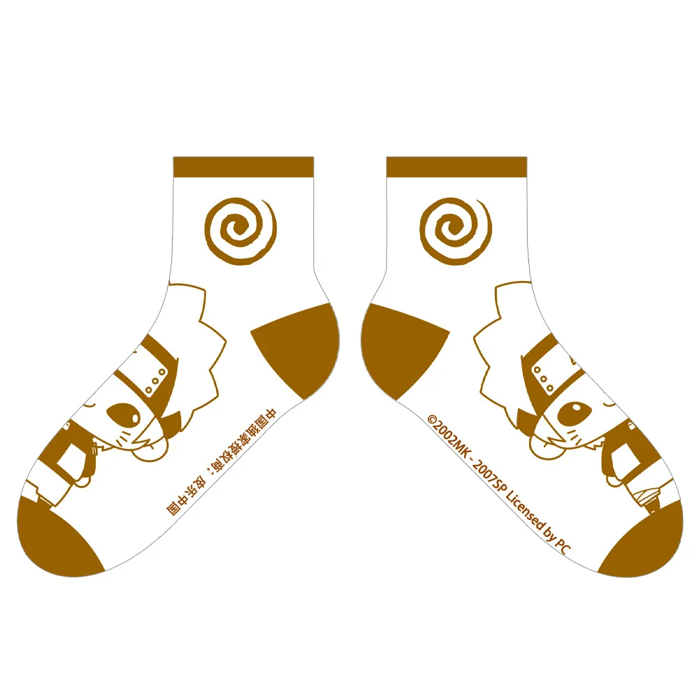NARUTO Unisex Uchiha Sasuke Konoha Logo Akatsuki Red Cloud Officiële Autorisatie Cosplay Warme Sok Korte Sokken