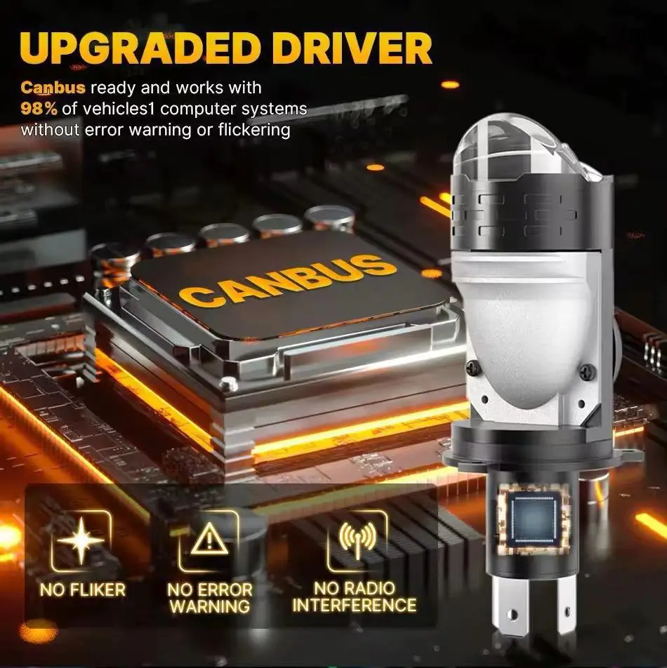 Ultrahelle H4-LED-Projektorscheinwerfer, 8000 lm, Plug-in für Auto/Moto P5 – Autowerkzeuge und Autozubehör