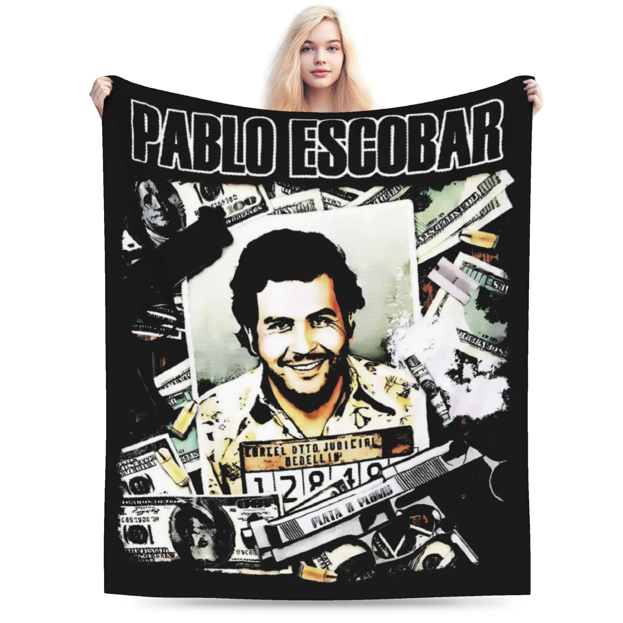 Pablo Escobar Blanket Fleece Print  Portable Ultra-Soft Throw Blanket for Bedding Outdoor Rug Piece