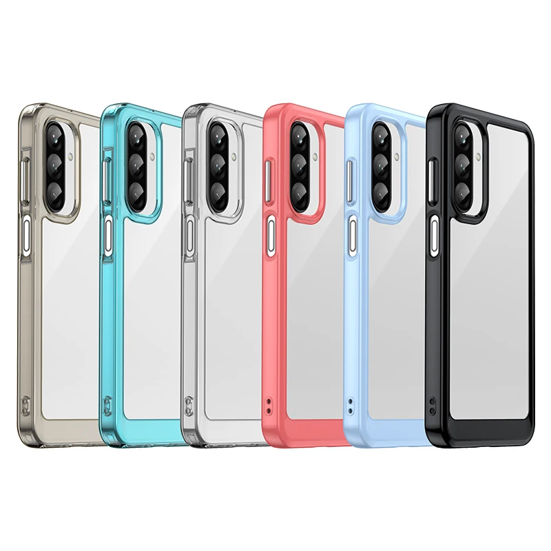 EUCAGR For Samsung Galaxy A26 5G Back Cover Capas Colour Frame Phone Bumper Shockproof Transparent Clear For Samsung A26 A 26