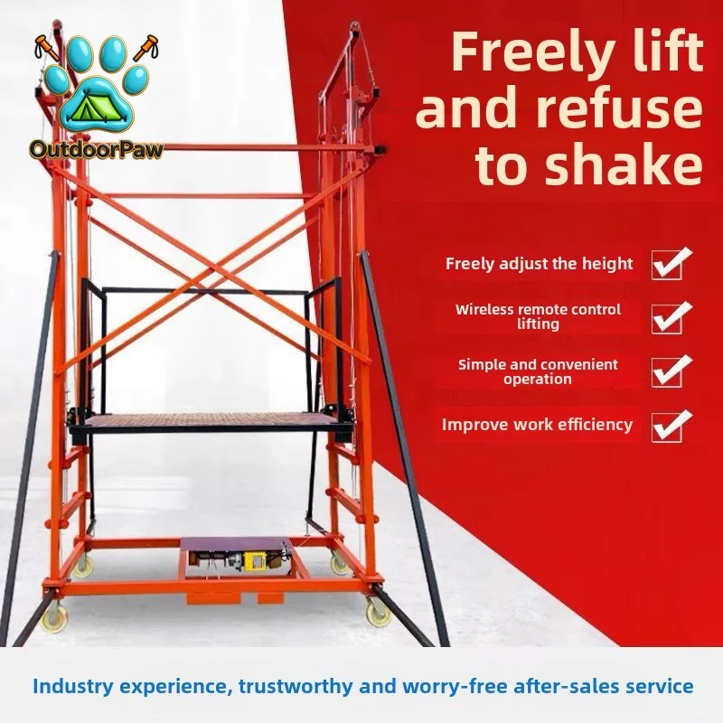 Electric scaffolding lift 4m 6m mobile electric lifting platform foldable electric scaffolding lift