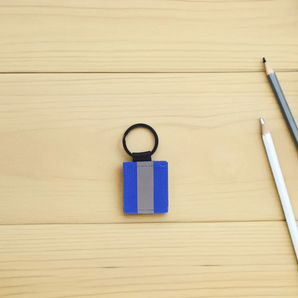 

5 Pcs Reflective Keychain Tag Gear Safety Riding Bright Zipper Pulls Double Sided Nylon High Visibility Tags