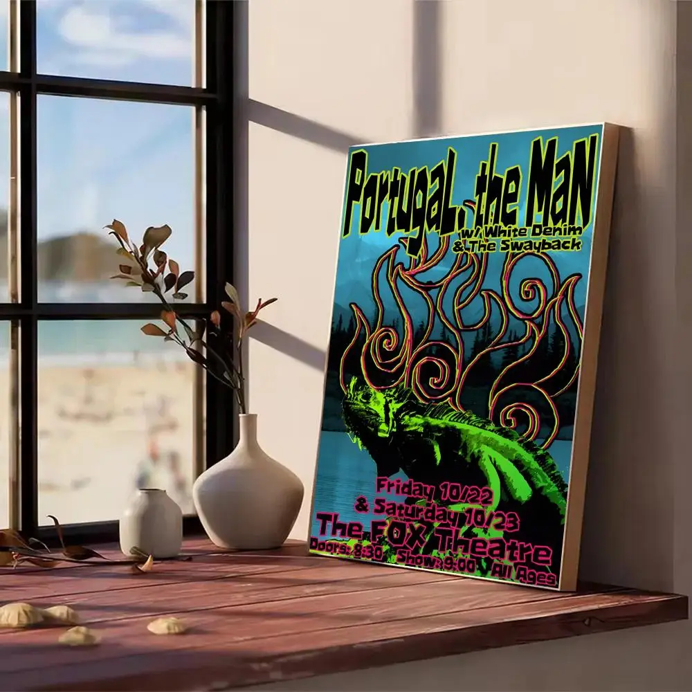 إيندي روك باند البرتغال. هدية ملصق Man-Music مع مطبوعات لتزيين غرفة النوم المنزلية وغرفة المعيشة والعرض #4