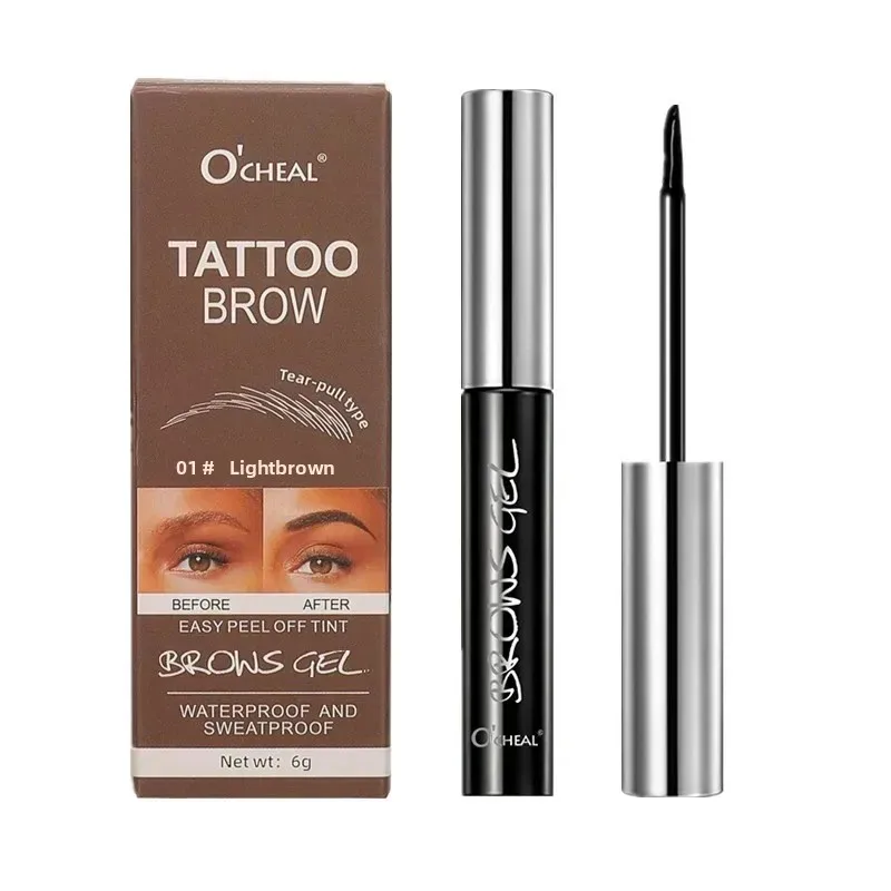 O'CHEAL Lazy Makeup vloeibare wenkbrauwversterkergel - Langdurig waterdicht Natuurlijke uitstraling Gemakkelijk te dragen en afpelbaar Brow Tint Eyes CO: 03