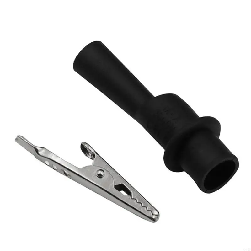 G92C Red & Black Insulated Safety Multimeter Test Leads Clips Electrical Mini Test Clamp Clips 2-Piece