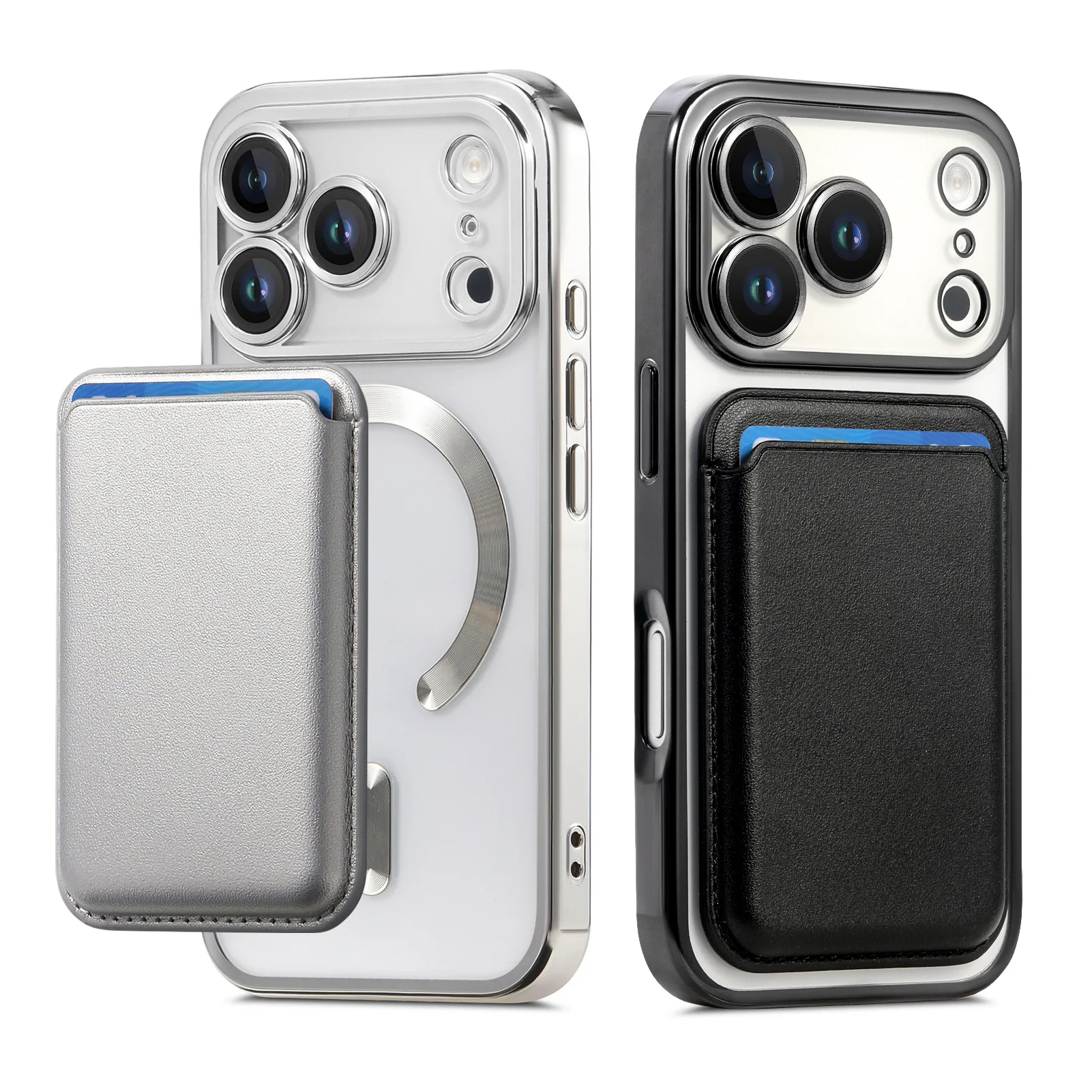 Überzug Magnetische Handyhülle für IPhone 17 AIR 13 14 15 Plus 16 Pro Max Kartenhalter Drahtloses Laden für Magsafe Protect Cover