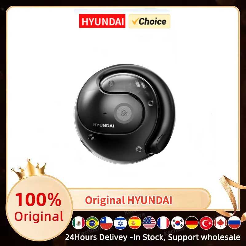 Choice HYUNDAI HY-T26 Pro Wireless Bluetooth 5.4 Earphones Ultra Hardware HIFI Sound quality Headphones 24h Long Battery Life