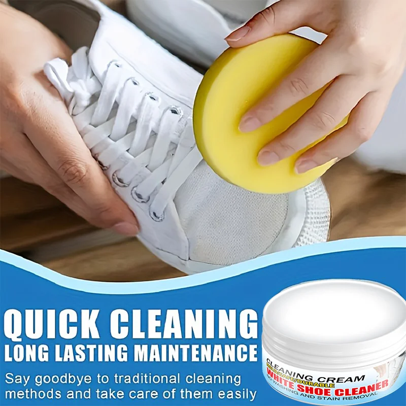 1pc 100G Multi-purpose shoe cleaner, white shoe cleaner, for cleaning and maintaining leather, no water required, just wipe to w