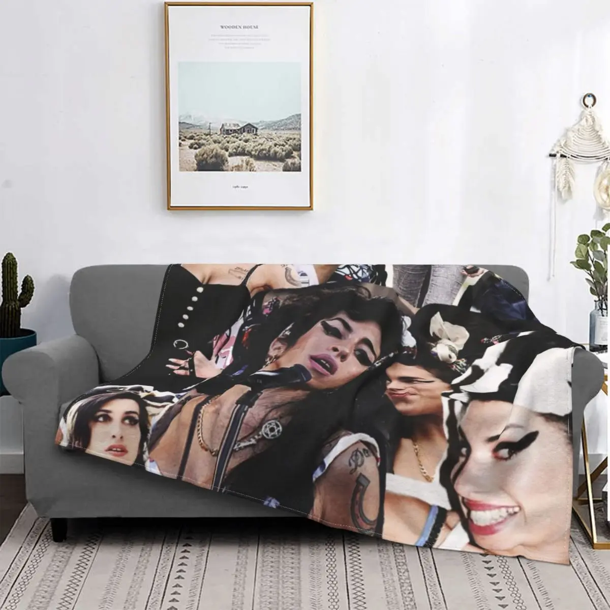 Amy Winehouse Blanket Autumn Bedding Super Warm Bedding Supply Decorative Sofa