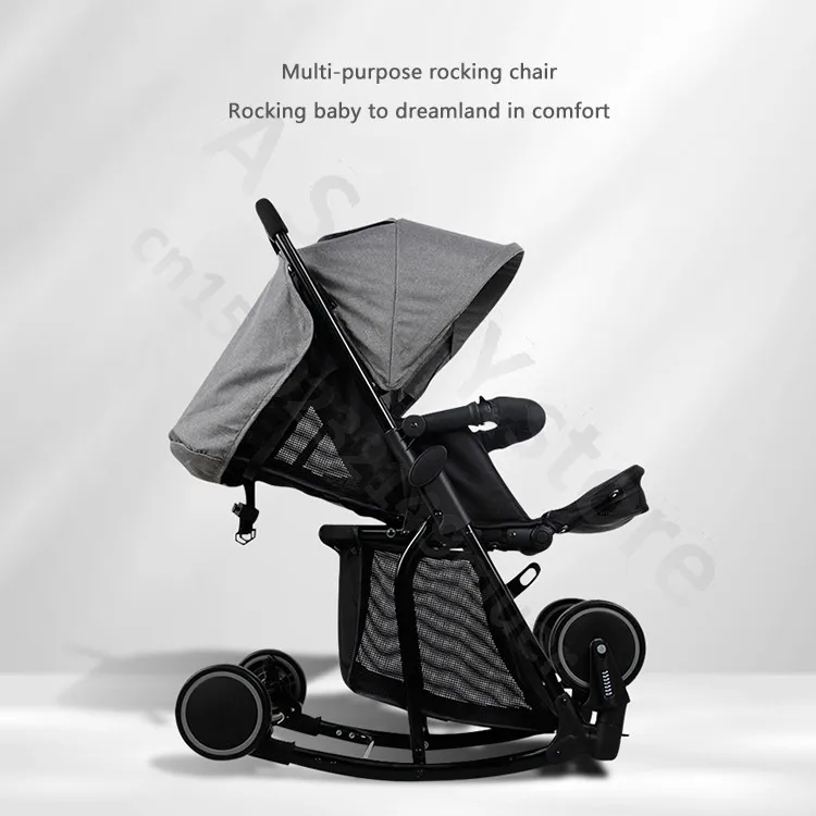 Baby shopping cart / baby stroller / can sit and lie down lightweight folding umbrella car