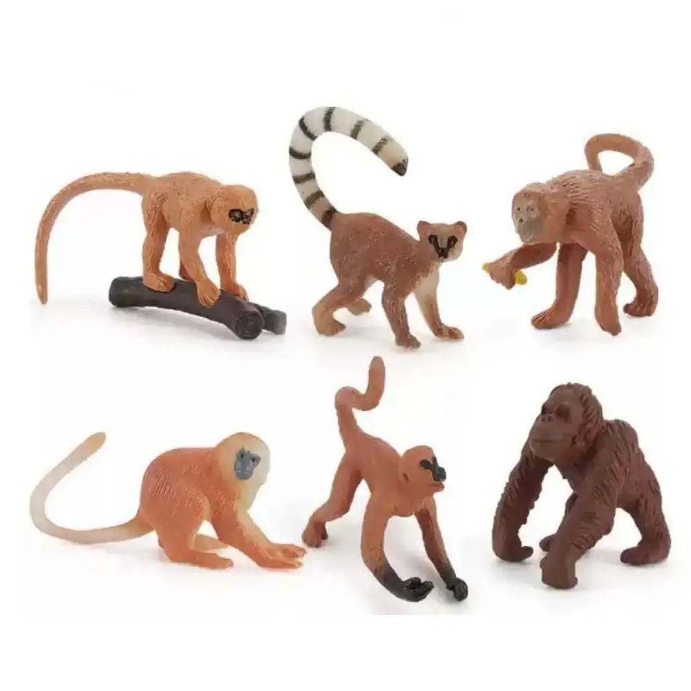 Wildtier Affe Actionfiguren PVC Material Miniatur Schimpanse Modell Sammlung Bildung Orang-Utan Gorilla Modell