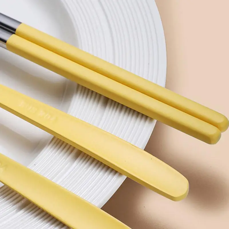 Stainless Steel Cutlery Set Comfortable Feel Chopsticks Spoon Set Portable Cutlery Set/knife Fork Spoon Set Suit Cutlery Box Set