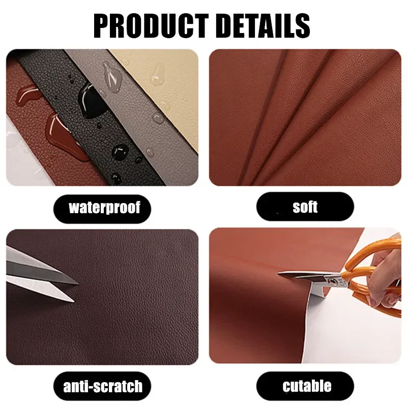 Strong Stickiness Thickened Self-adhesive Leather PU Leather Fabric Repair Patch for Sofa Car Seats Chairs Leather Repair Tape