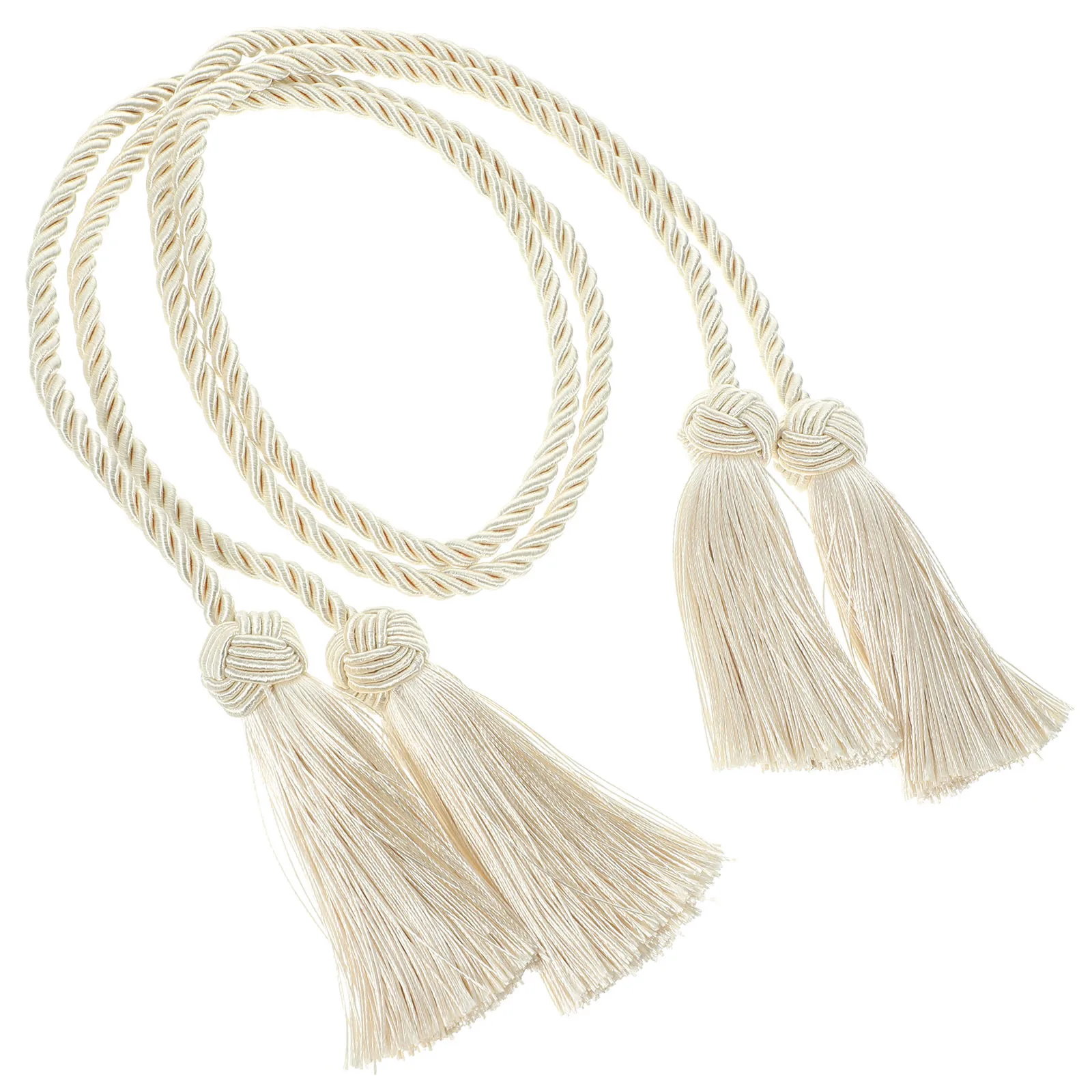 1 par macrame cortina tie backs corda de algodão decorativo tiebacks para sala estar quarto cozinha banheiro cortina suportes cinta