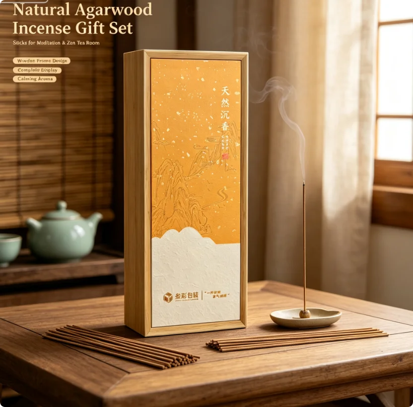 Natural Stick Incense Gift Box Complete Incense Burner Kit Oriental Fragrance For Yoga Tea Room Relax Decor
