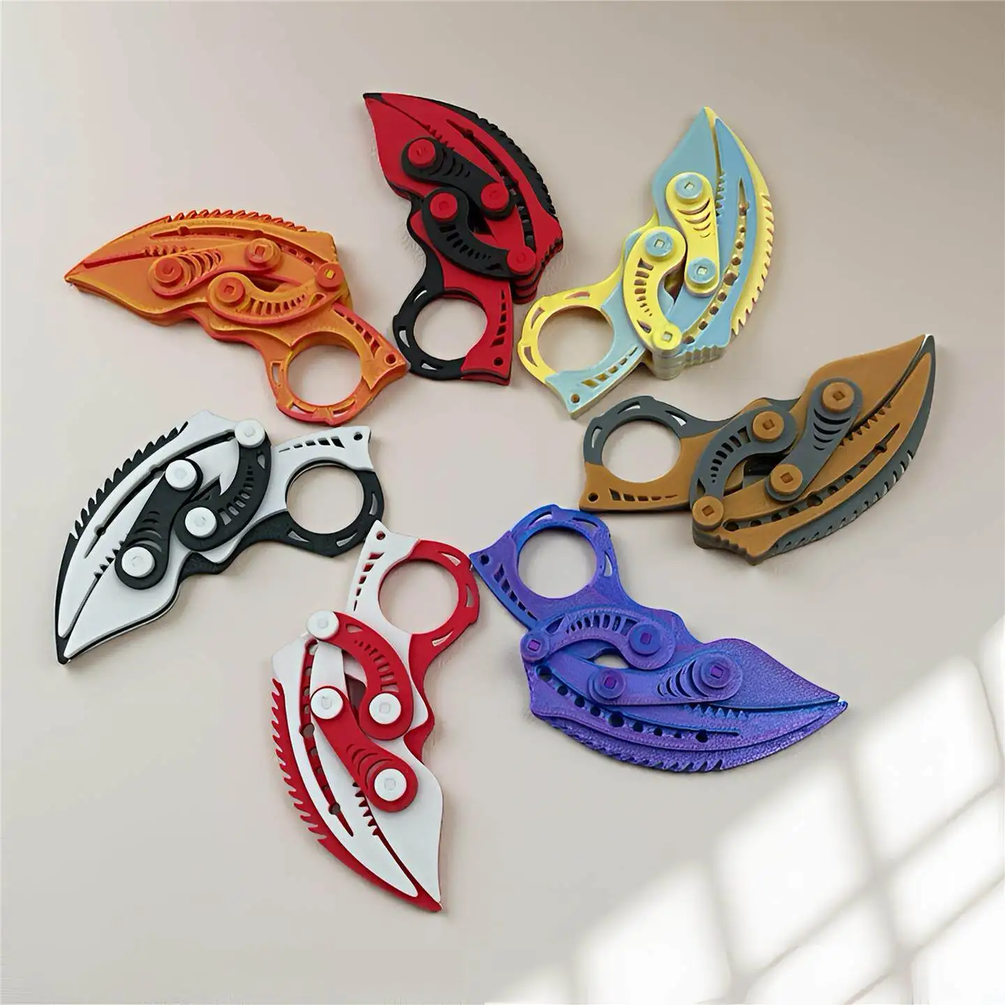 3D Printing Folding Claw Knife for Children and Boys, Carrot Knife, Straight Jump Training, Butterfly Claw Blade, Decompression