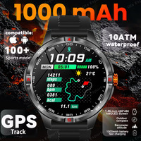 T-Rex 3 Military 1000mAh Battery Smart Watch 10ATM Waterproof GPS Track Compassr Bluetooth Call AMOLED Men Swim Sport Smartwatch
