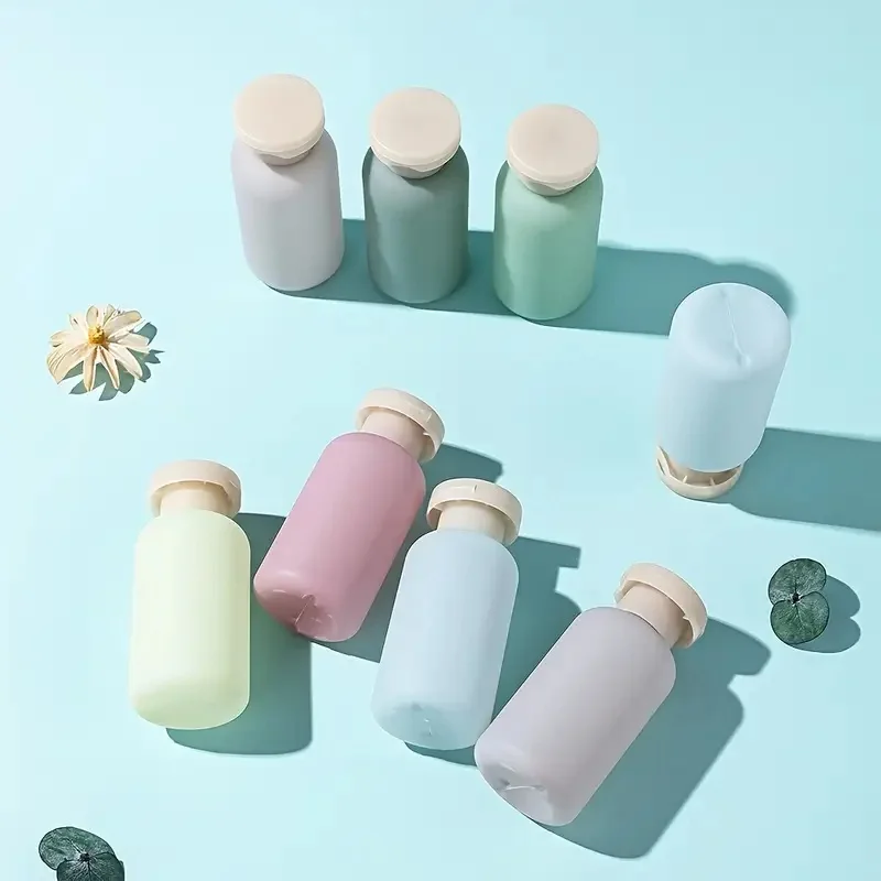 Bottiglie da spremere da 100 ml con tappo ribaltabile Riutilizzabili in plastica da viaggio Lozione ricaricabile Shampoo Balsamo vuoto