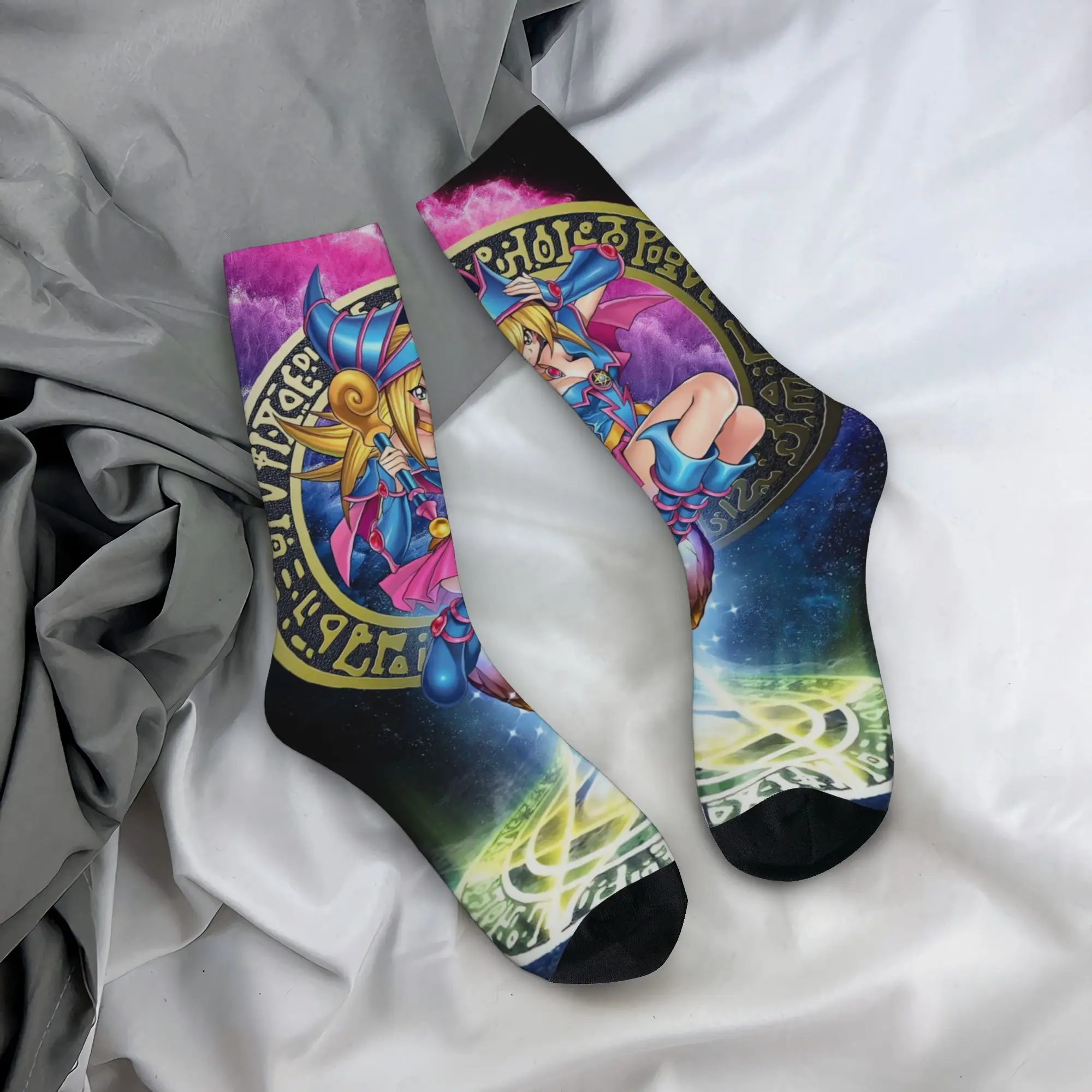 Yu-Gi-Oh  Socks Winter  Stockings Funny Women Men Breathable Socks Design Running Sports Non Slip Socks