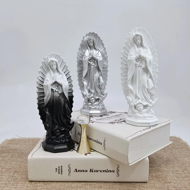 

20cm Classic Madonna Statue - Hand-Painted Resin Craft for Mother‘s Day Gift, Indoor Decor & Catholic Home Altar Decoration