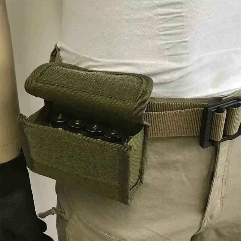 Cartridge Bag Tactical 10 Round Shotgun Shotshell Reload Holder Molle Pouch Ammo 12 Gauge/20G Round Cartridge Holder Gun Parts