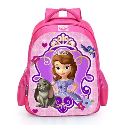 16 inch Disney Sofia Children School Bags Orthopedic Backpack Kids School Boys Girls Mochila Infantil Cartoon Bags