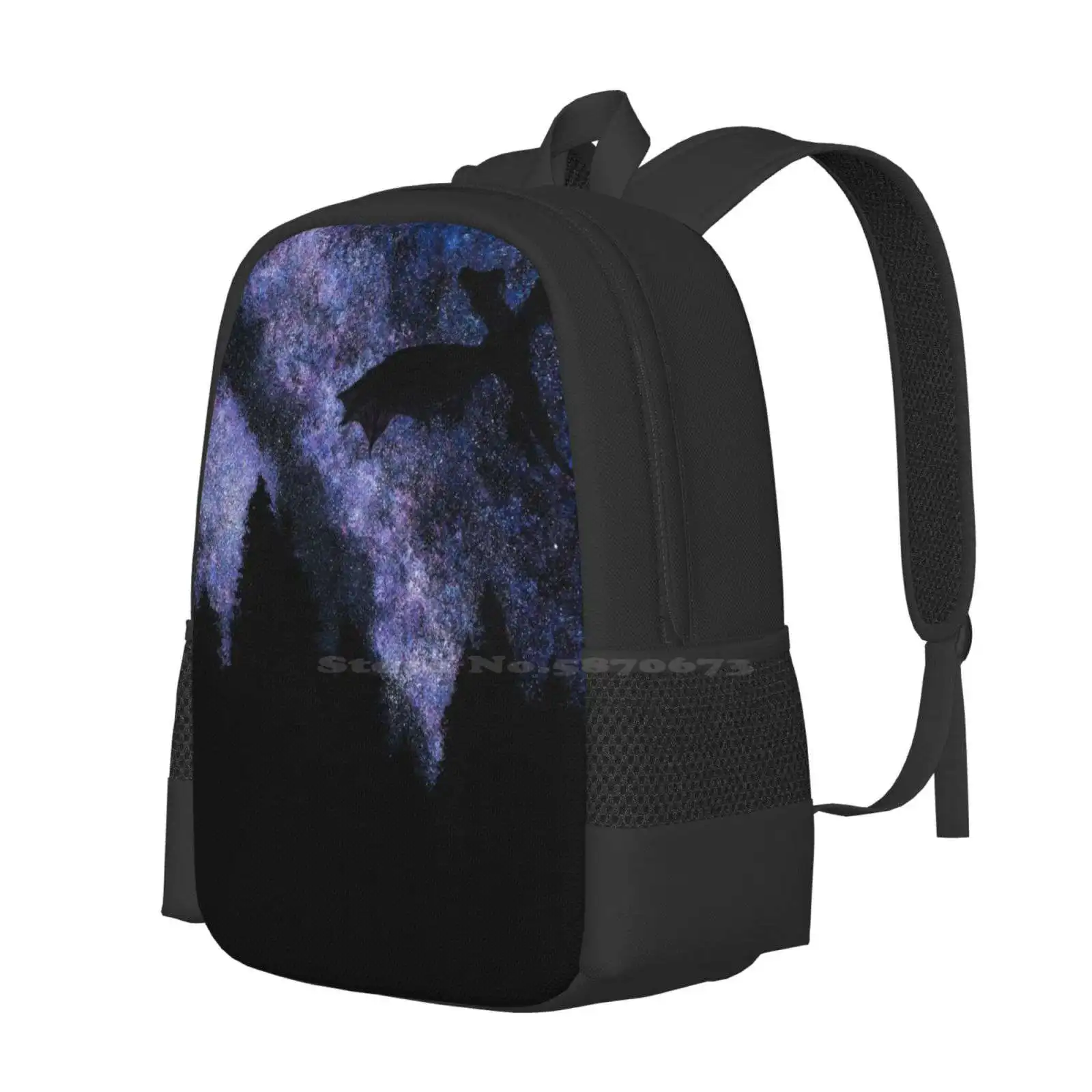 Night Watch Teen College Student Backpack Pattern Design Bags Malmakes Mallory Georg Mal Georg Acrylic