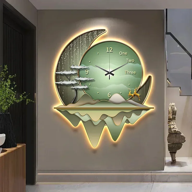 Led Art Mural Wall Clocks Luxury Modern Restaurant Minimalist Fashion Wall Watch Silent Interior Horloge Murale Home Decoration