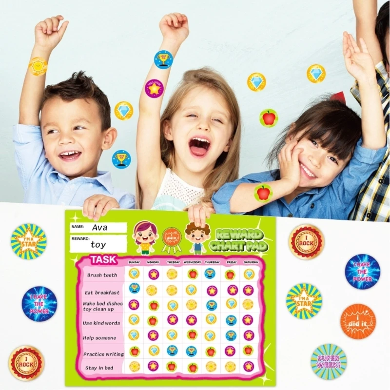 30x25cm Kids Progress Chart With Vibrant Colors For Home Use Good Habits K92C