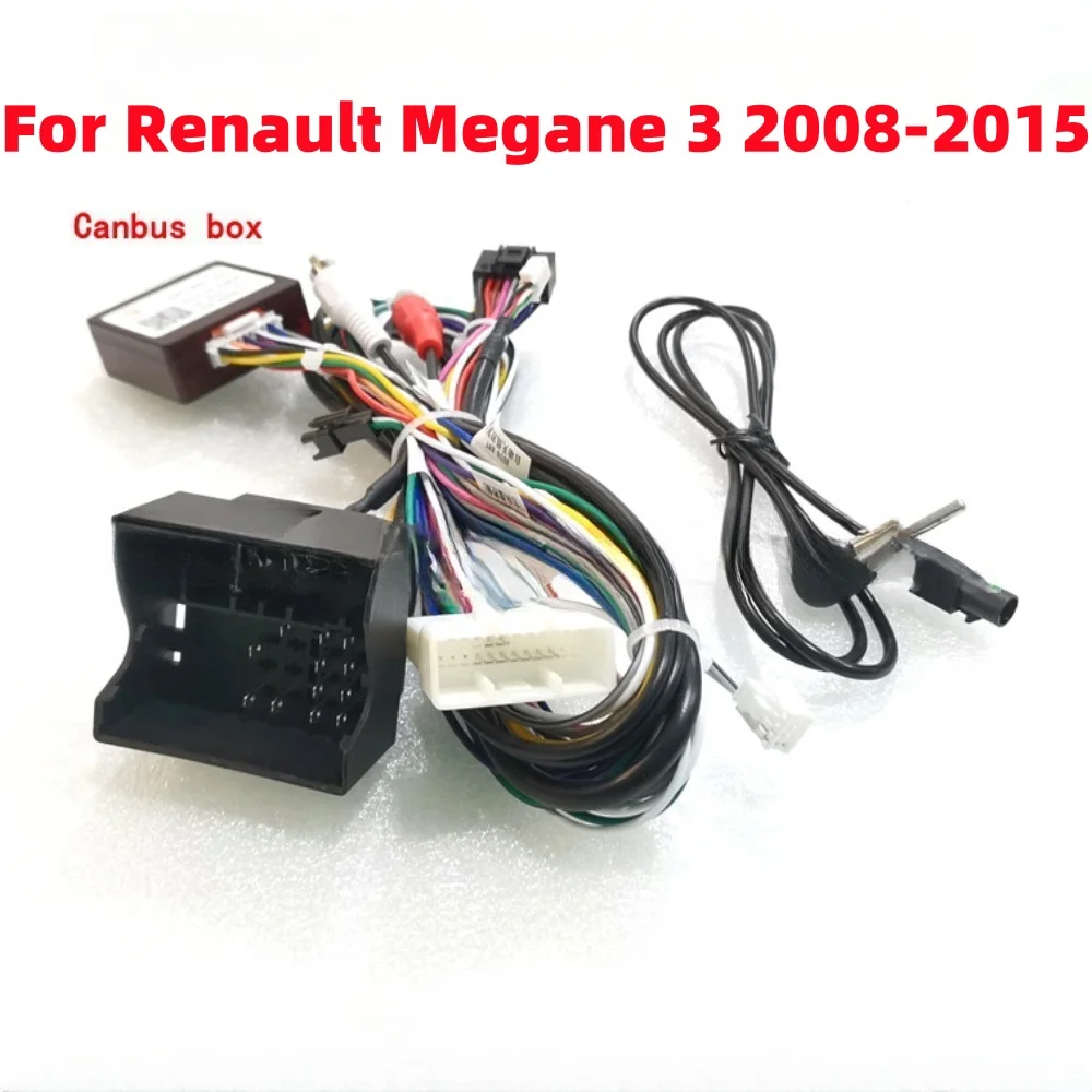 

16-контактный адаптер Canbus для Renault Megane 3 2008-2015 Clio 4 BH98 KH98 2012-2019 с жгутом проводов, кабелем Android, автомобильным радиоприемником