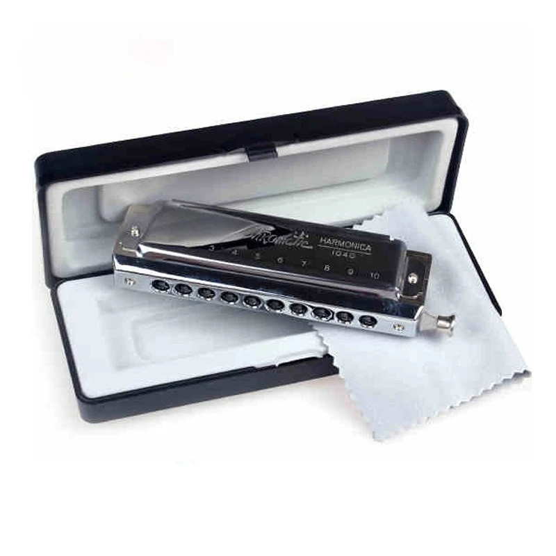 Harmonica 10-hole 12-hole chromatic adult student playing professional harmonica