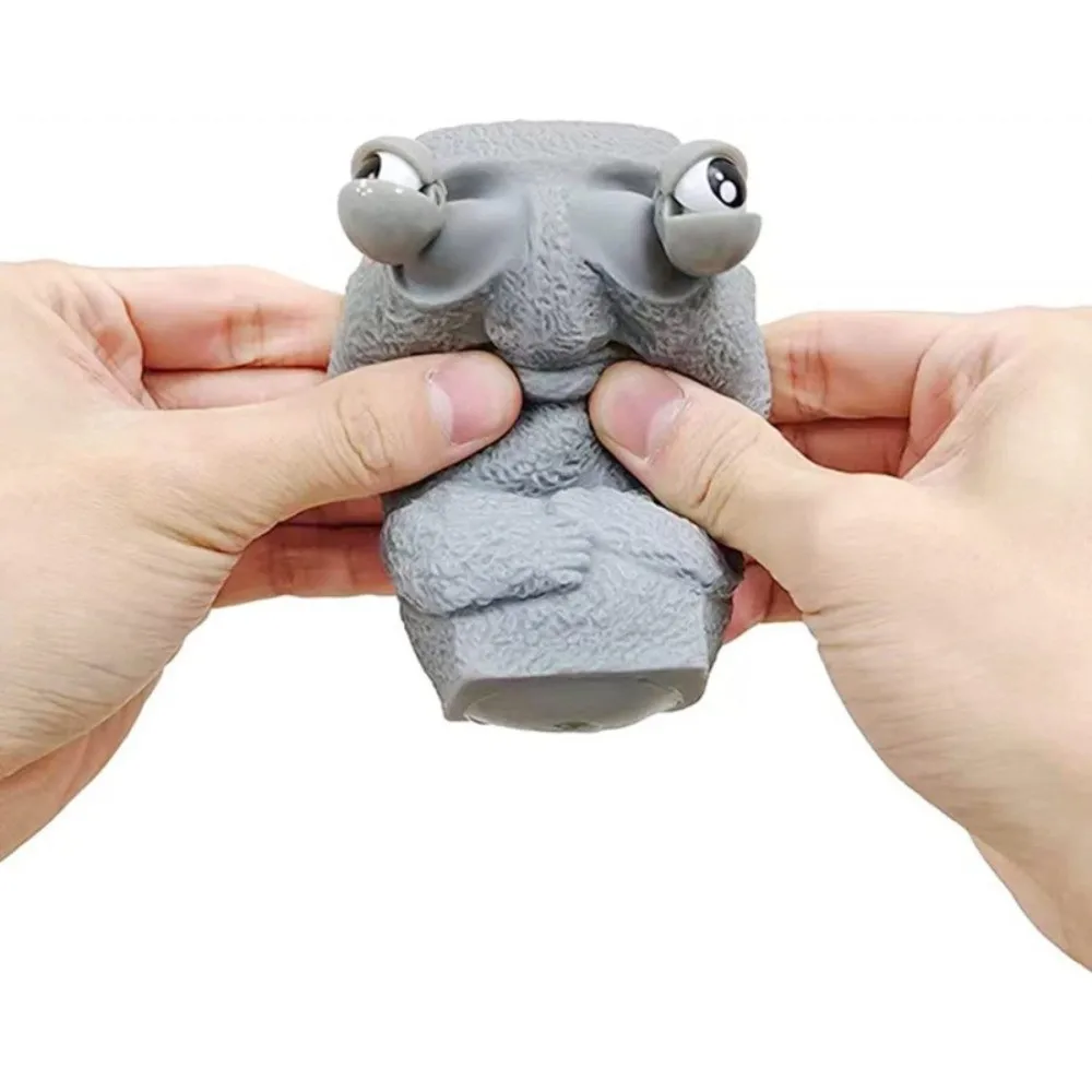Creative Eye Popping Stone Man Squeeze Squishy Toys Slow Rebound Funny Sensory Fidget Toy Soft Decompression Toy Gifts