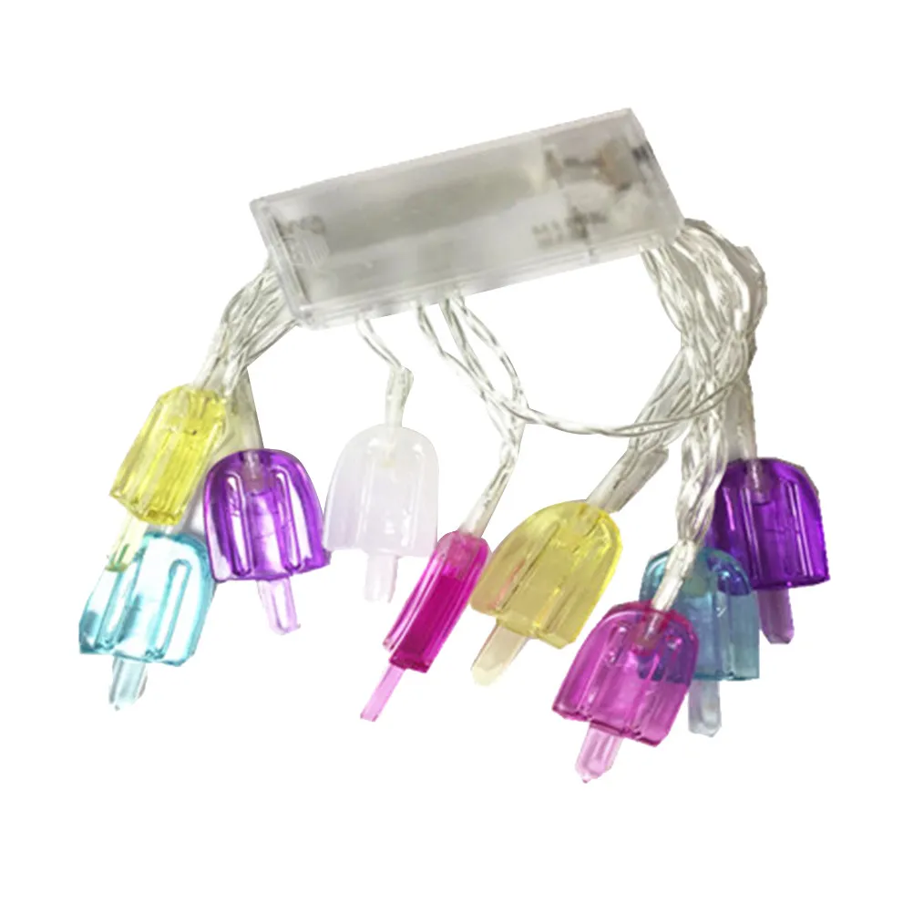 

Светодиодная гирлянда 2М, 10 лампочек, теплый белый свет, водонепроницаемая, для дома, свадьбы, вечеринки, рождественского декора, лампа-мороженое