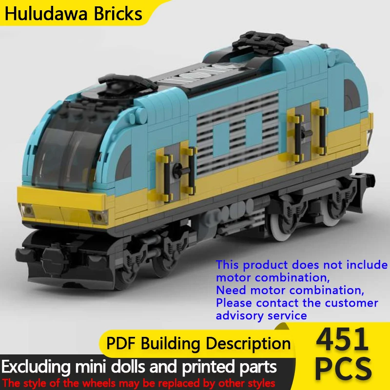 

City Car Model MOC Building Bricks Railway Electro Locomotive Modular Technology Gifts Holiday Assemble Children Toys Suit