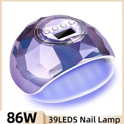 UV LED Nail Drying Lamp 86W Nail Lamp 39LEDS Gel Polish Dryer Professional Manicure Lamp With Smart Sensor Manicure Tools