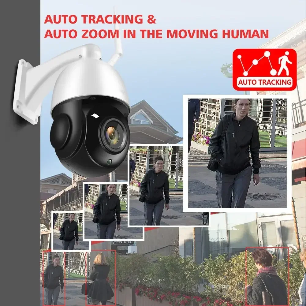 2MP 5MP Optical Zoom 20X Camera PTZ IP Outdoor Audio WiFi Auto-Tracking Wireless Security Surveillance CCTV 20X Network Camera