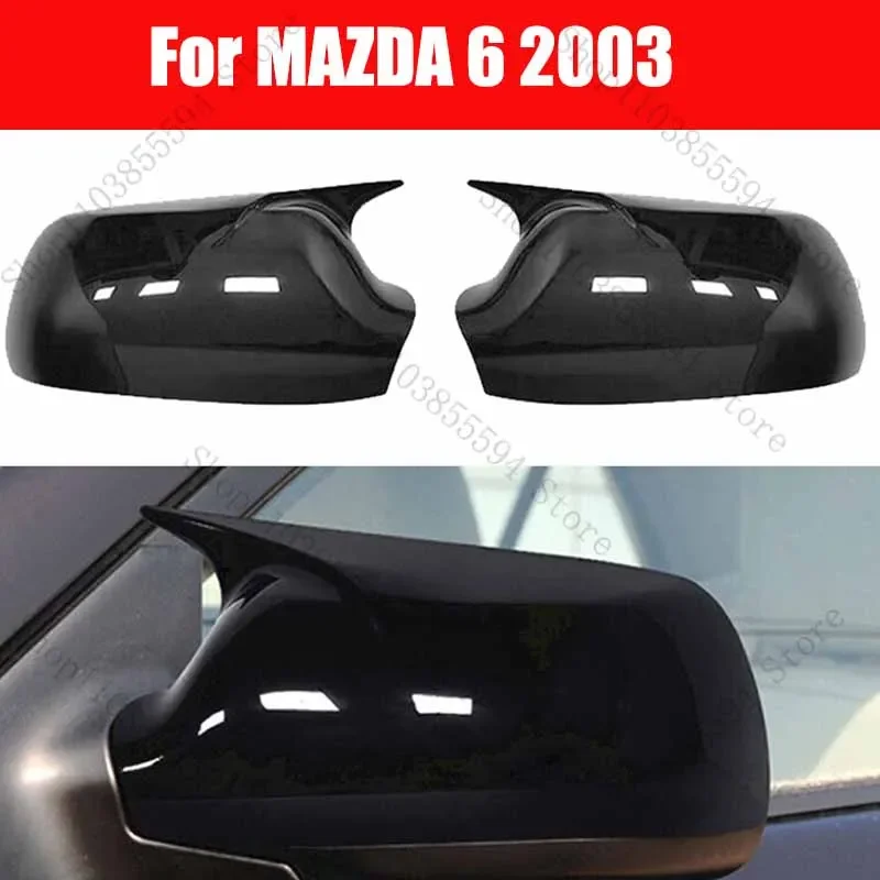 

Replacement Rearview Side Mirror Covers Cap For MAZDA 6 2003 Accessories Carbon Fiber Gloss