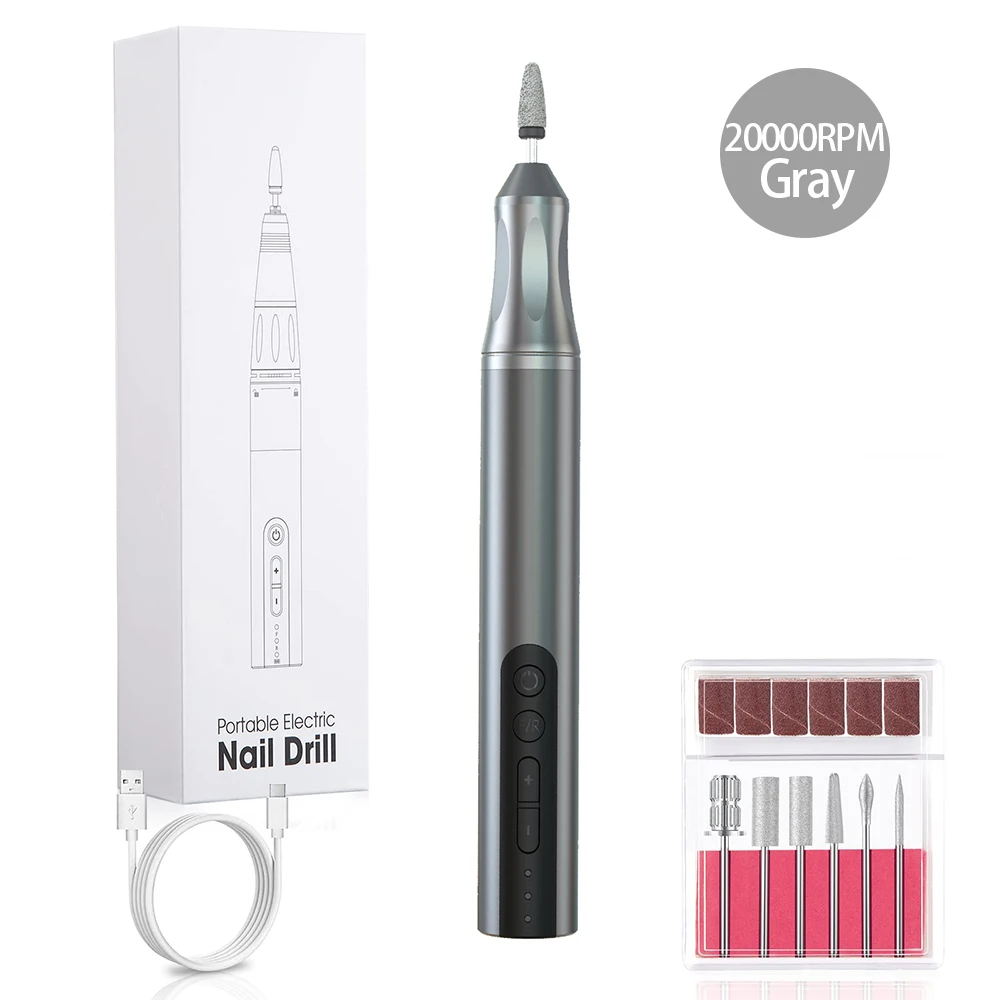 NEW 20000RPM Wireless Nail Drill Machine Electric Nail Sander Cordless Rechargable Manicure Machine Milling Cutter Nail Machine