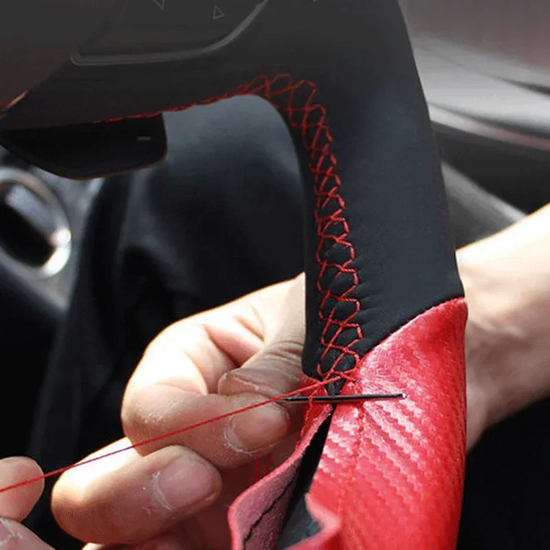 

1 шт. для FAW BESTURN T77 T99 T33 X40 B50 X80 B30: Чехол на руль из натуральной кожи, ручная прошивка, M77