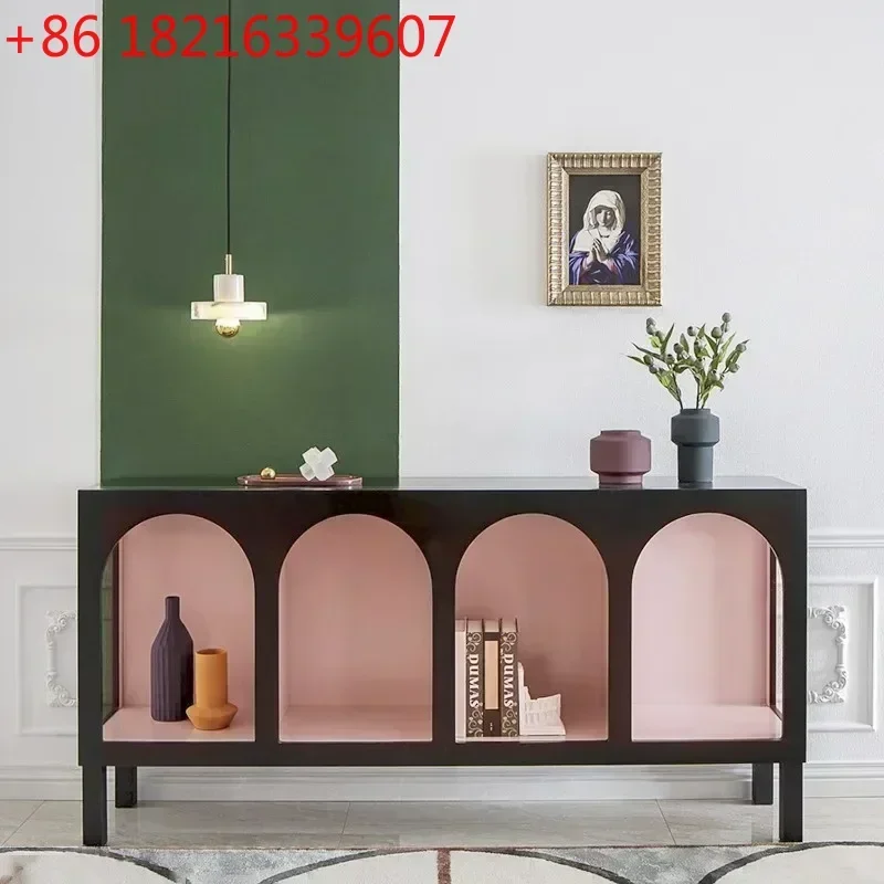 Southeast Asian Style Solid Wood Hollow Bedside Cabinet