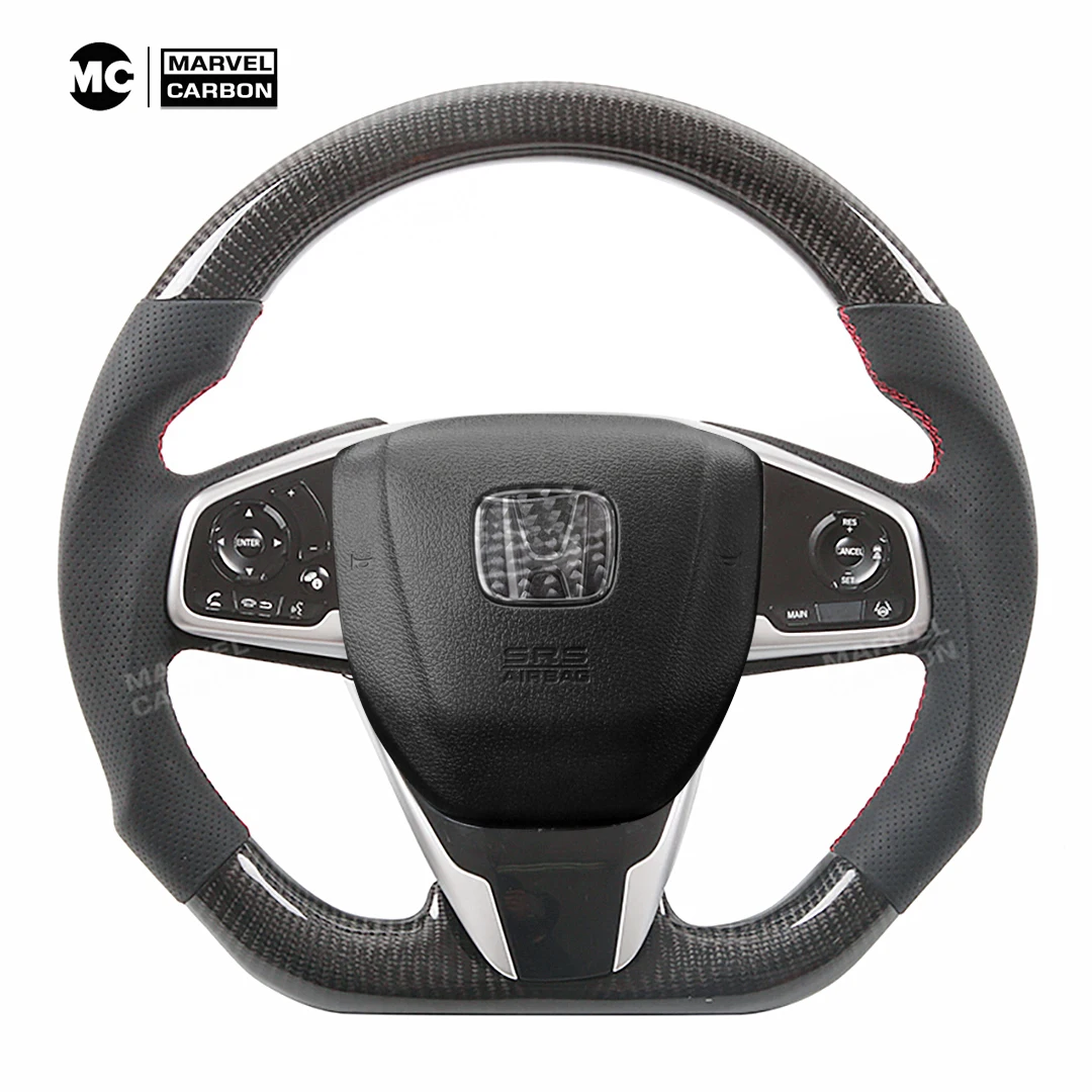 

100% Real Carbon Fiber Steering Wheel for C-RV Vezzel Civ-ic