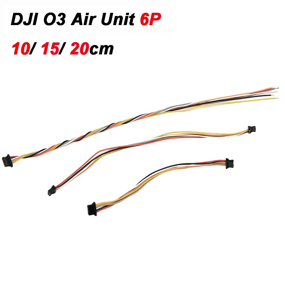 

2pcs For DJI O3 Air Unit Flight Controller Direct Plug 6P Connecting Cable 10cm/15cm/20cm Silicone Wire For F4 F7 FC FPV Drones