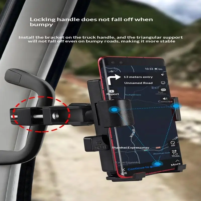LKW- und Bus-Handyhalterung mit Saugnapf, Stabile Anti-Rüttel-Halterung, 360° Drehbar, Universell Passend für Armaturenbrett und Windschutzscheibe – Detail 3