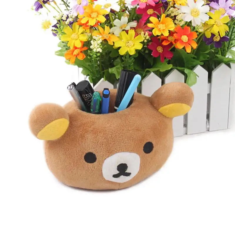 Kawaii Cute Rilakkuma Pen Container portapenne per cancelleria per studenti comodo portapenne per l\'apprendimento regalo per cartoni animati kaki